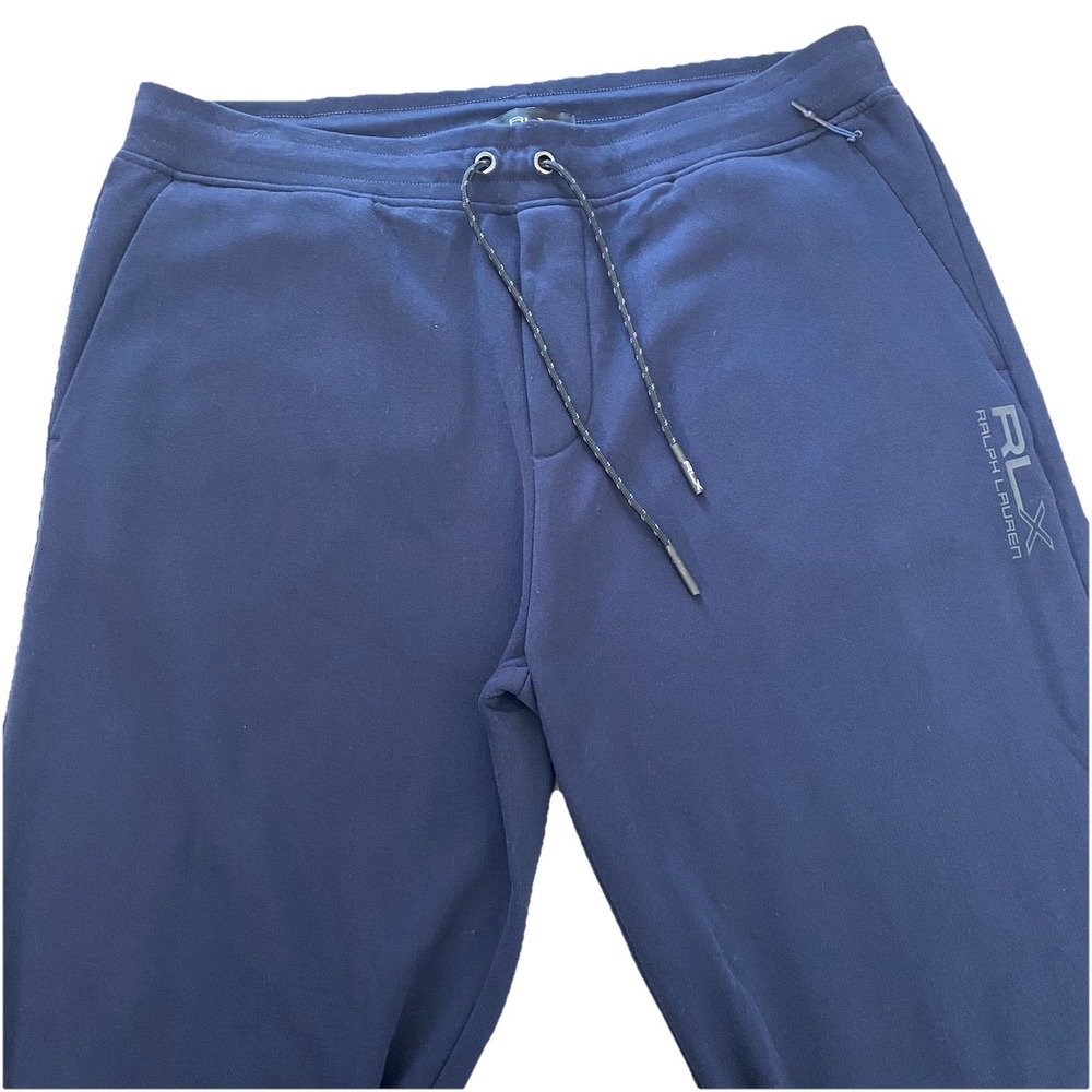 RLX Ralph Lauren Unit 02 Jogger Pants XXL Navy Blue Performance Knit Zip Pocket - Picture 4 of 16